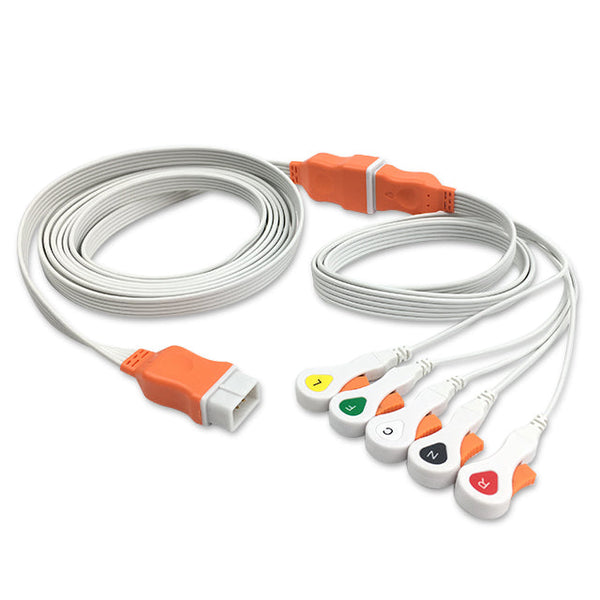 6017688 Disp. ECG Wires - COVIDIEN-Type 5-leads - Press Stud (IEC)
