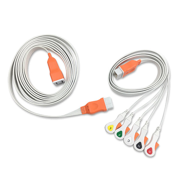 6017688 Disp. ECG Wires - COVIDIEN-Type 5-leads - Press Stud (IEC)