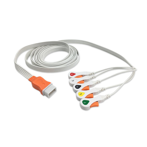 6017788 Disp. ECG Wires - COVIDIEN-Type 5-leads - Press Stud (IEC)