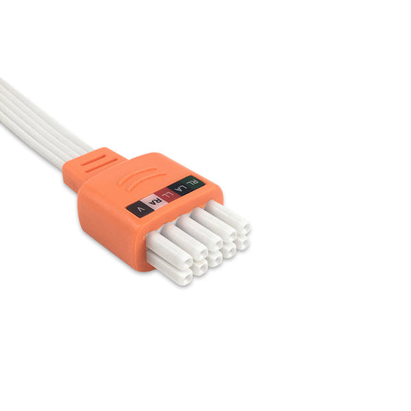 6017769 Disp. ECG Wires - DT-Type 5-leads - Press Stud (AHA) - 827