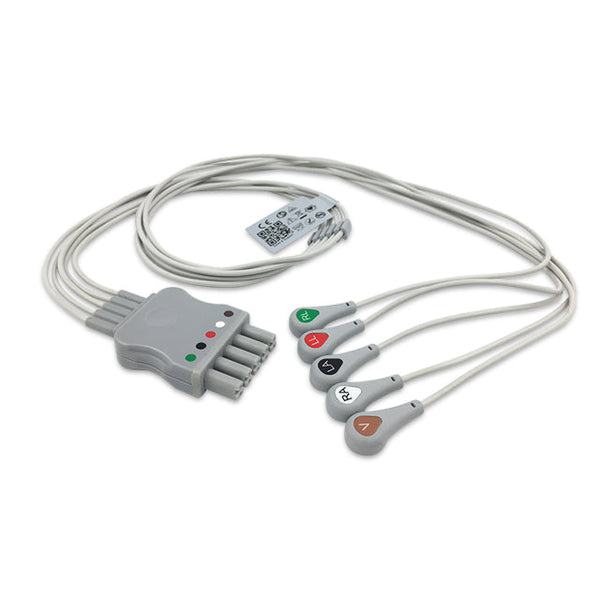 6017431 ECG Wires MR-Type 5-leads - Press Stud (AHA) - 813
