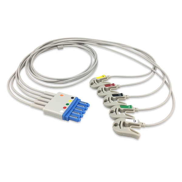 6017374 ECG Wires PH Type 5-leads - Pinch Clamp / Grabber (IEC) - 804