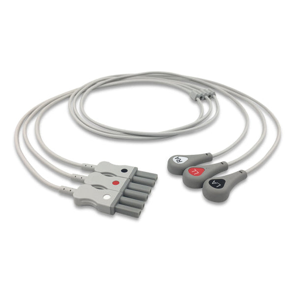 6017213 ECG Wires SL-dissociate 3-leads - Press Stud (AHA) - 820L