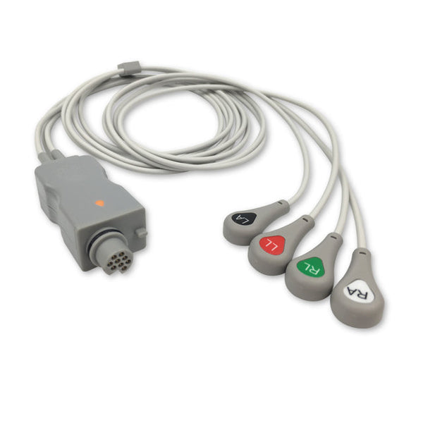 6017355 ECG Wires Fukuda 4-leads - Press Stud (AHA) - 836
