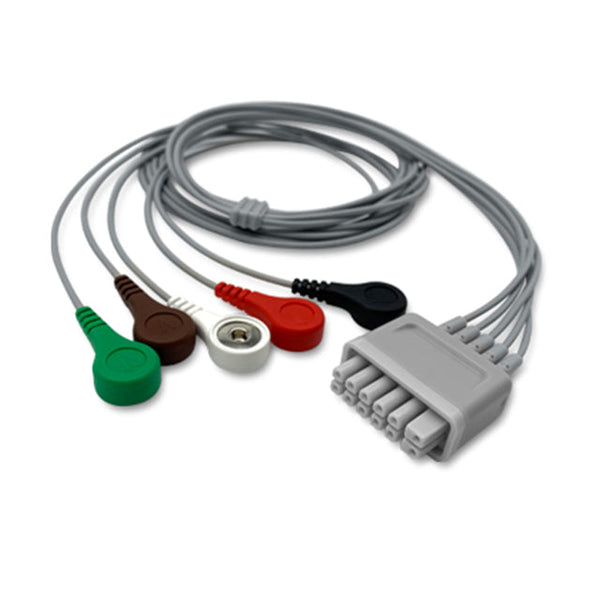 6017563 ECG Wires Mindray 5-leads - Press Stud (AHA) - 861Z