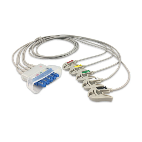 6017486 ECG Wires PH Type 5-leads - Pinch Clamp / Grabber (IEC) - 804T