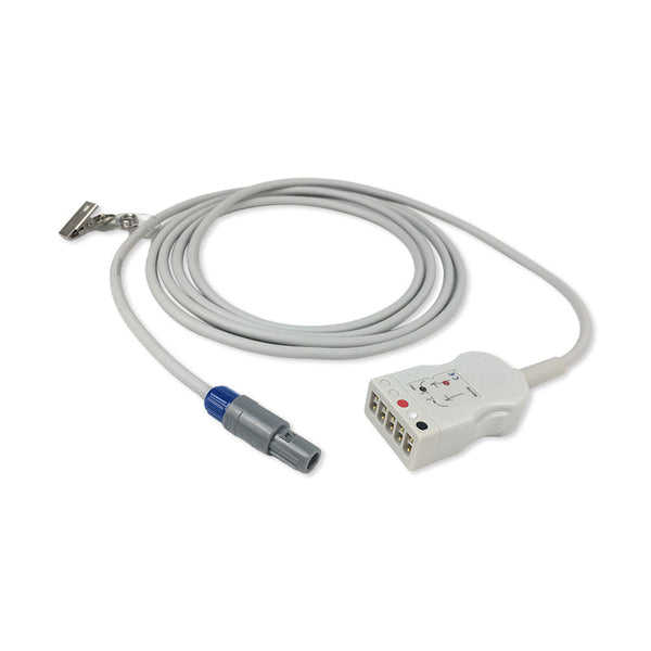6016612 ECG Wires comp. w/ GE Vivid - VD Type - 3-leads (AHA)
