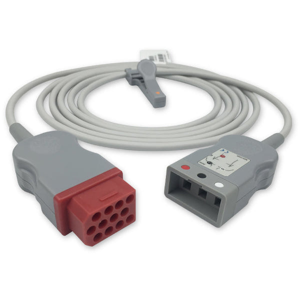 6016802 ECG Wires comp. w/ Bionet - BN-Type - 3-leads (AHA)