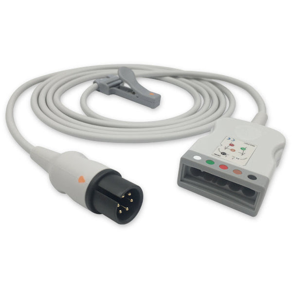 6017124 ECG Wires comp. w/ AA TypeMI 6P(Straight) - CSI-Type