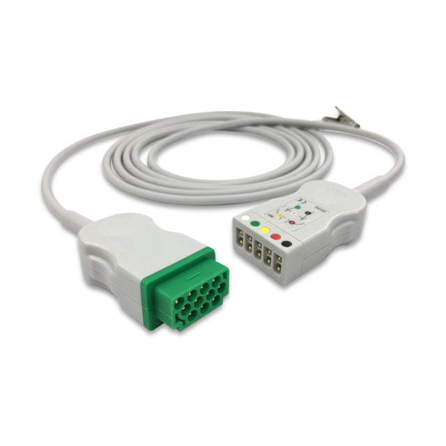 6016831 ECG Wires comp. w/ GE Marquette - MQ Type - 5-leads (IEC)