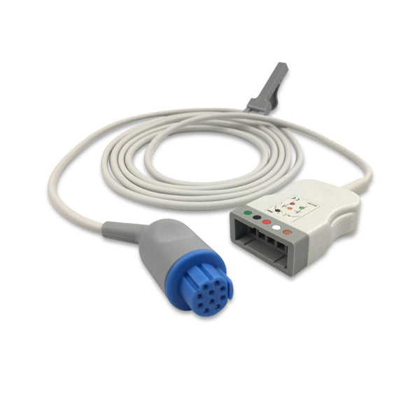 6016840 ECG Wires comp. w/ GE Datex - DX Type - 5-leads (AHA)
