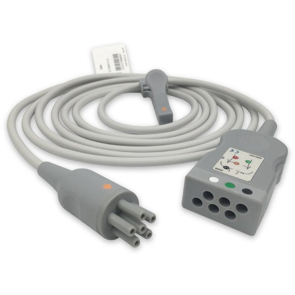 6016890 ECG Wires comp. w/ Colin - CL-Type - 5-leads (AHA)
