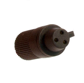 Connector 3 Pole Black Socket 1mm with Hood
